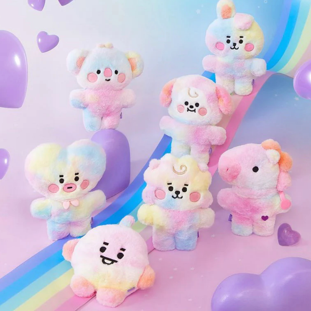 BT21 – DOLL RAINBOW FLATFUR ORIGINAL